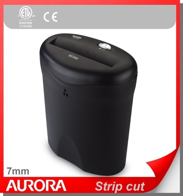 Aurora AS618SB Plastic Paper Shredder, 6 sheet (A4) strip cut 7 mm, Light Duty Shredding machine for Home &amp; Office Normal