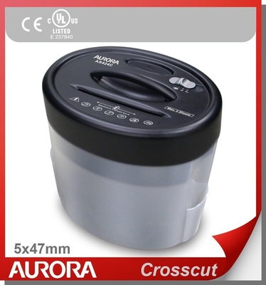Aurora AS424C Plastic Paper Shredder, 4 sheet (A4) cross cut 5x47mm, Light Duty Shredding machine for Home &amp; Office Normal